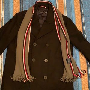 Tommy Hilfiger Overcoat w/ Attached Scarf